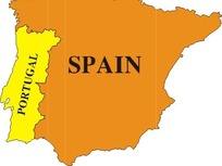 西班牙葡萄牙-西班牙葡萄牙地理位置地图